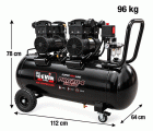COMPRESOR SILENT 180L 4HP S/A CEVIK PRO CA-PRO204SILENT
